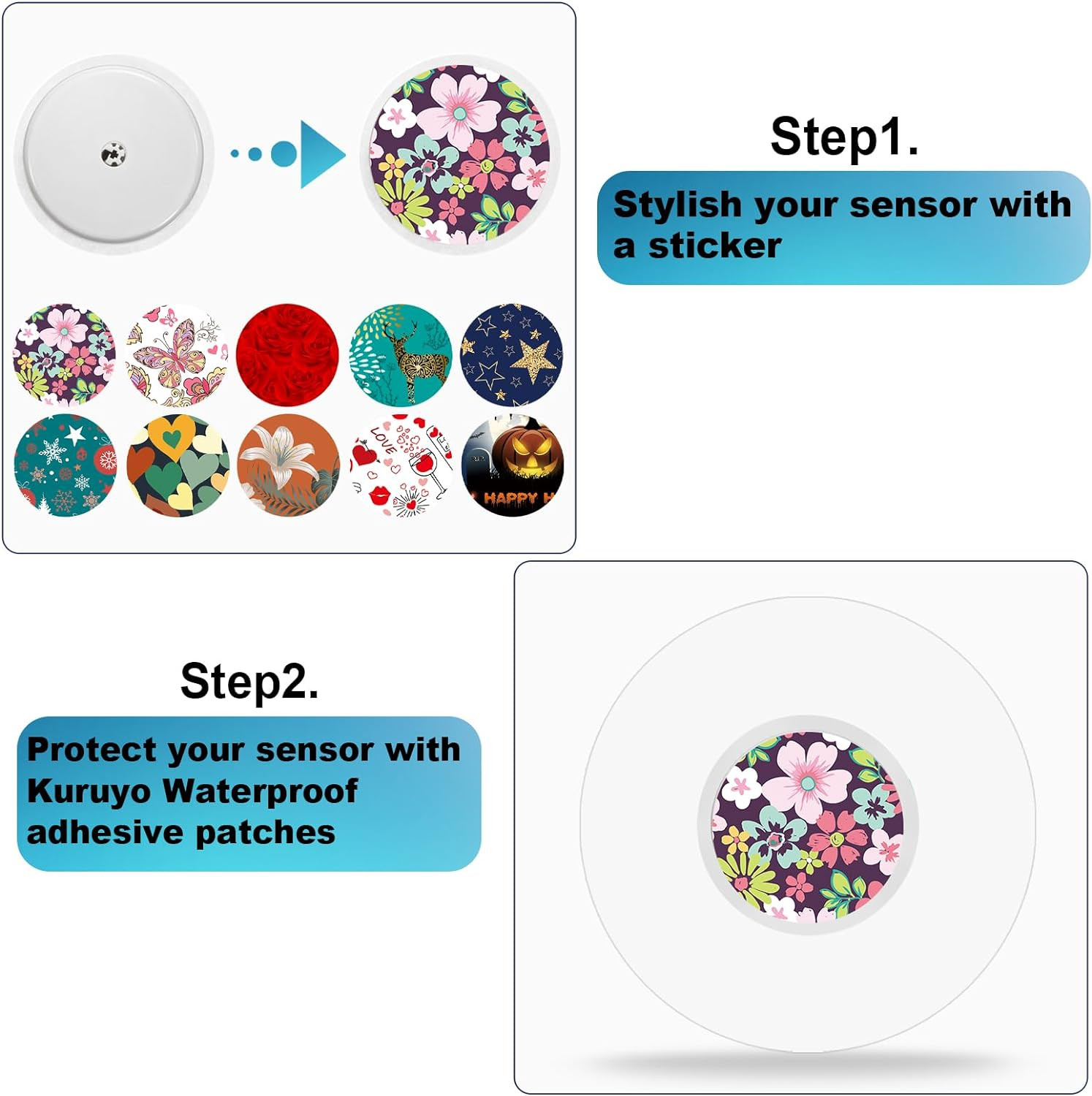 Libre 3 plus Sensor Covers & Stickers Freestyle Waterproof Adhesive Patches Hypo
