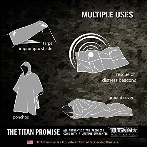 – Mylar Survival Blankets 5 Pack – 90% Heat Retention L (52″ x 82″) Olive Drab