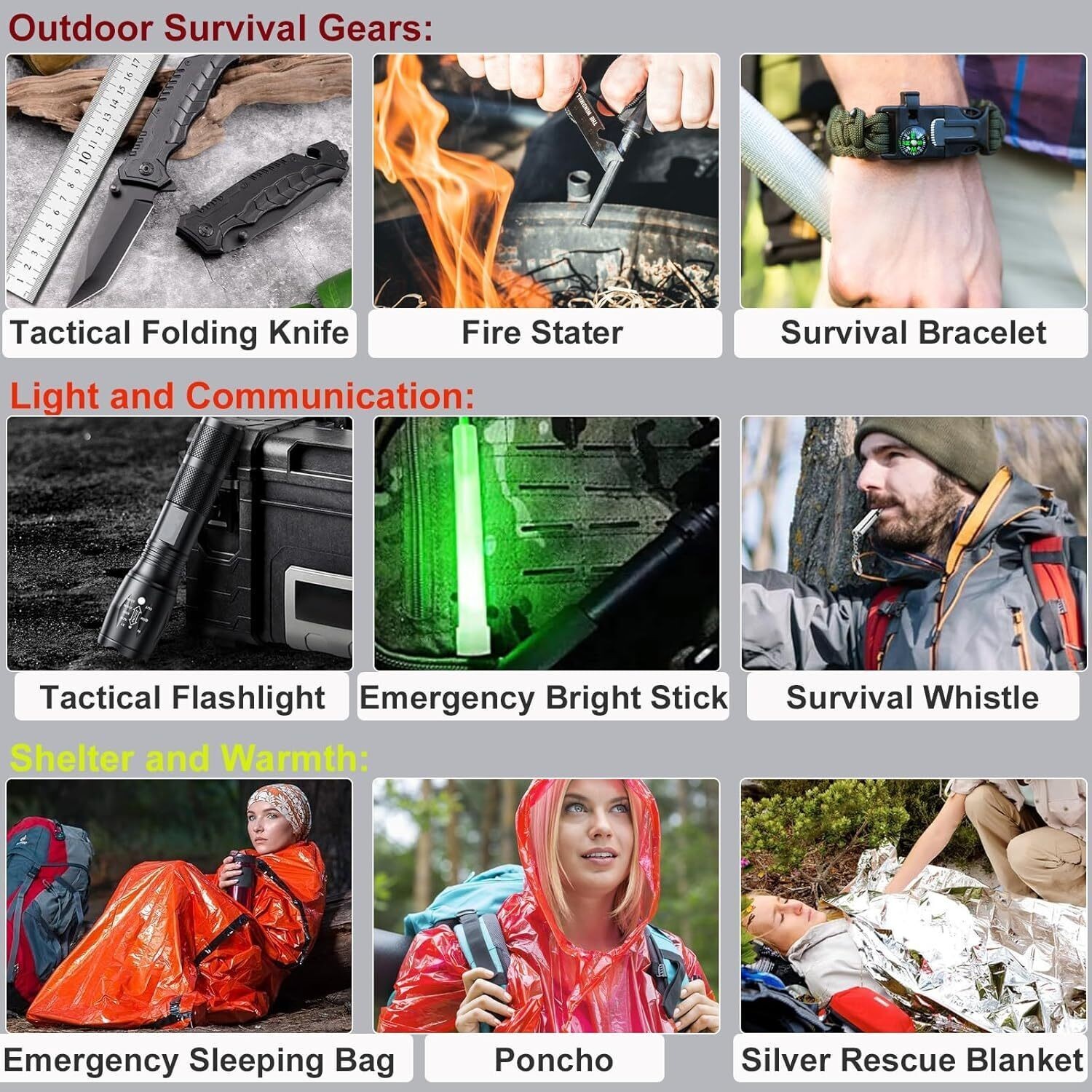 First Aid Kit Survival Gear Outdoor Tactical Gear Set Military Molle System