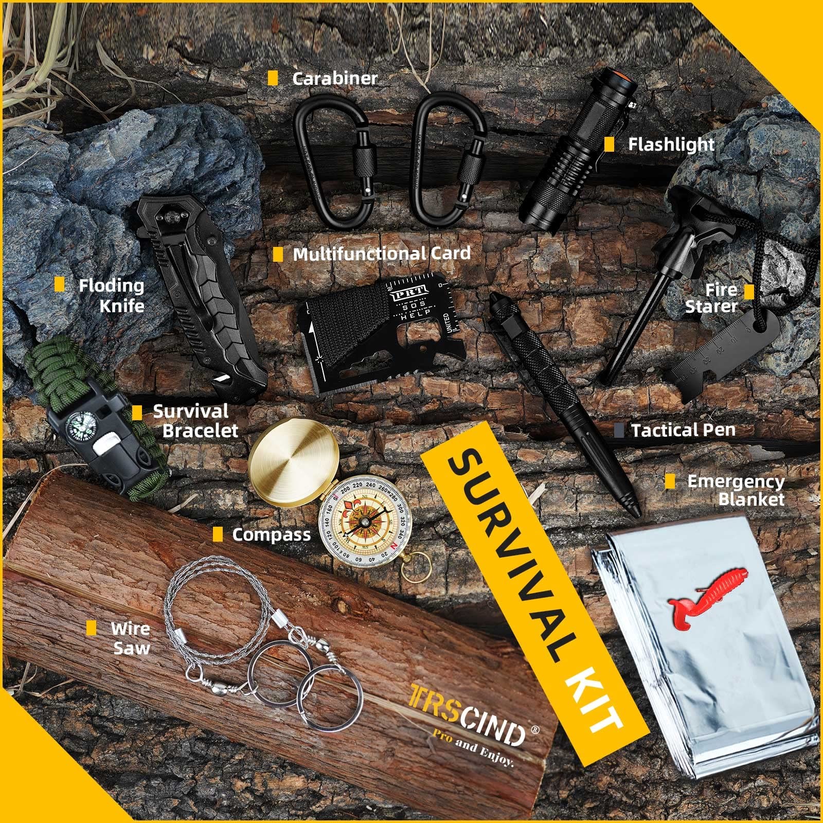 Gifts for Men Dad Husband – Fathers Day, Anniversary survival kit, black