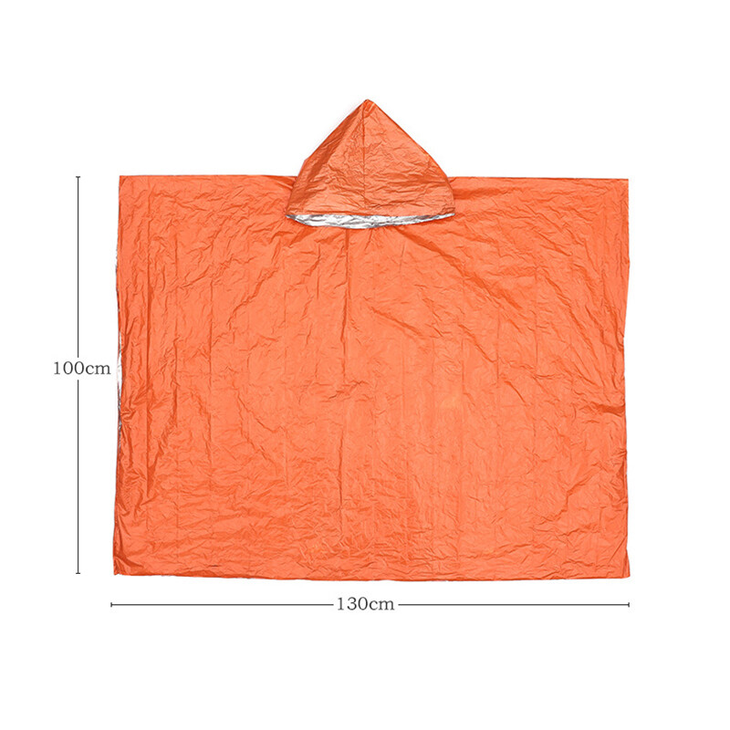 1pc Emergency Rain Poncho Survival Gear Equipment Waterproof Camping Outdoor