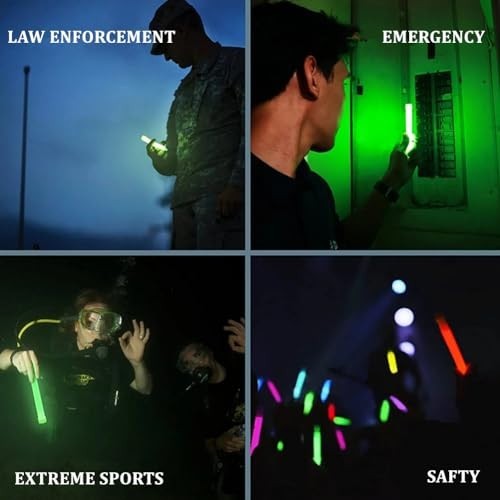 30pcs Military Grade Glow Sticks – 6” Ultra Bright Lightsticks for Hiking, Camp