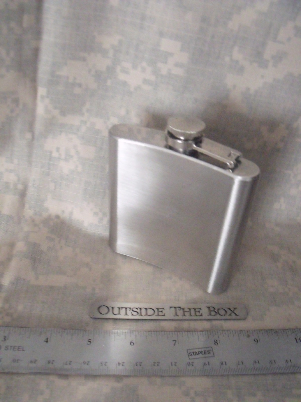 Emergency/Survival: SE Stainless Steel Hip Flask, 6 oz. HQ66SP, Screw Cap