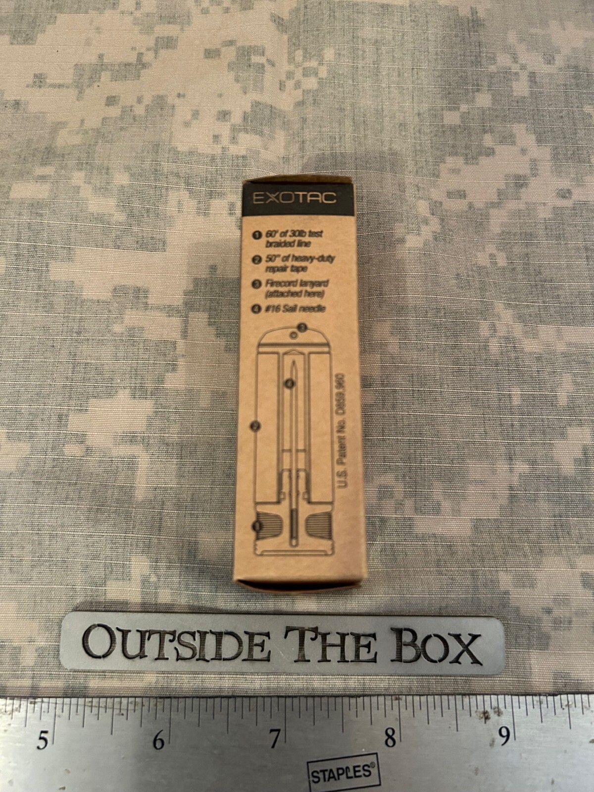 Emergency/Survival: Exotac RipSPOOL Lightweight Field Repair Kit, Olive Drab
