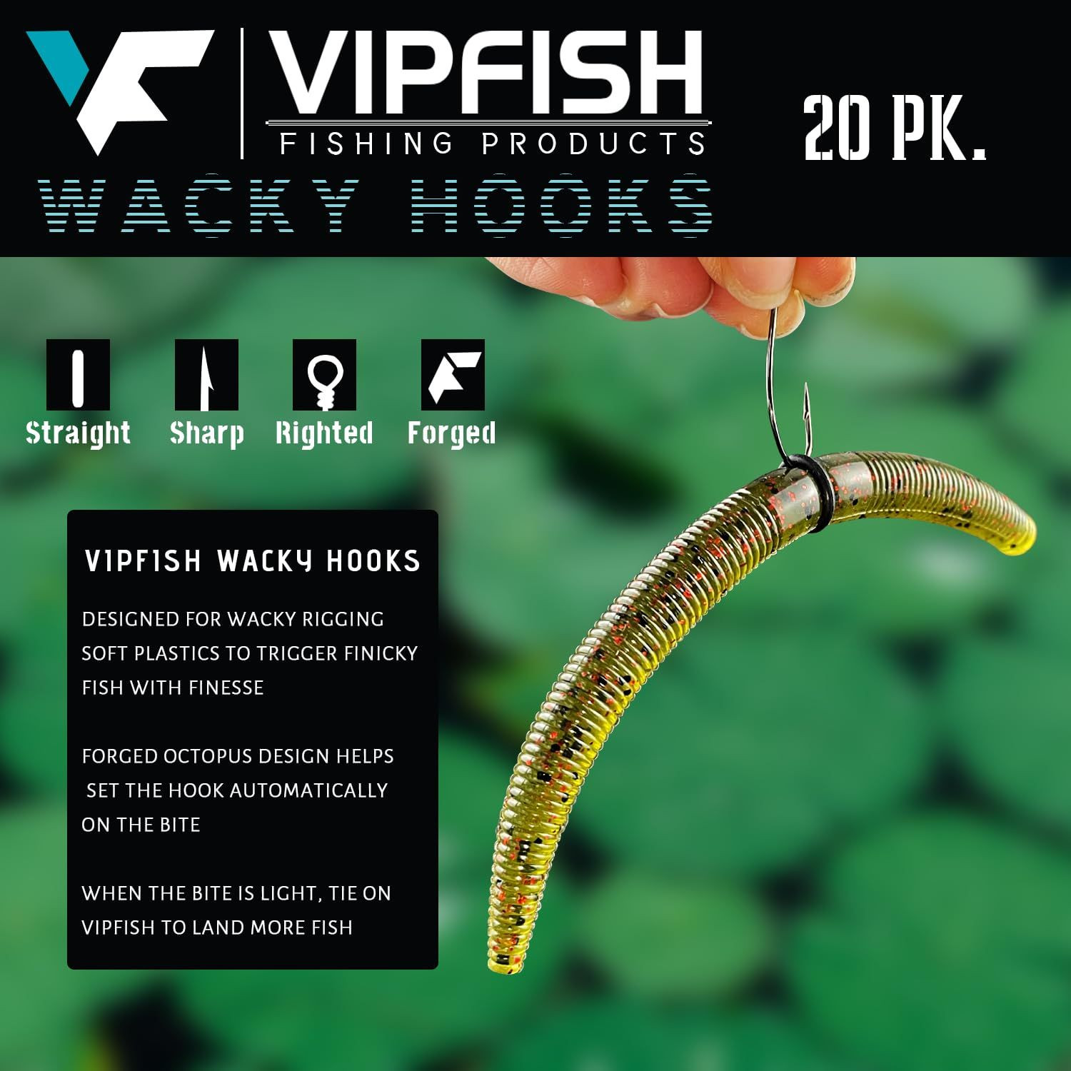 Vipfish Fishing 12 x 7 x 1.4 inches, Accessories Kit 423Pack-Green