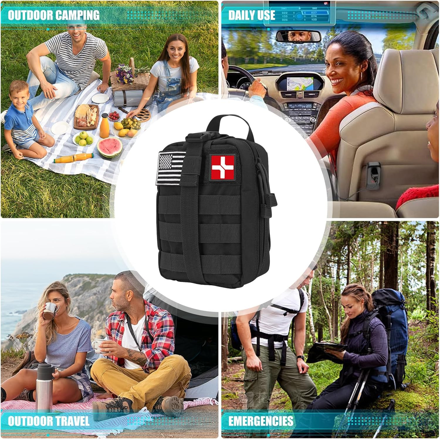 Survival Kit and First Aid Kit, 236PCS Survival Gear Camping Essentials Emergenc
