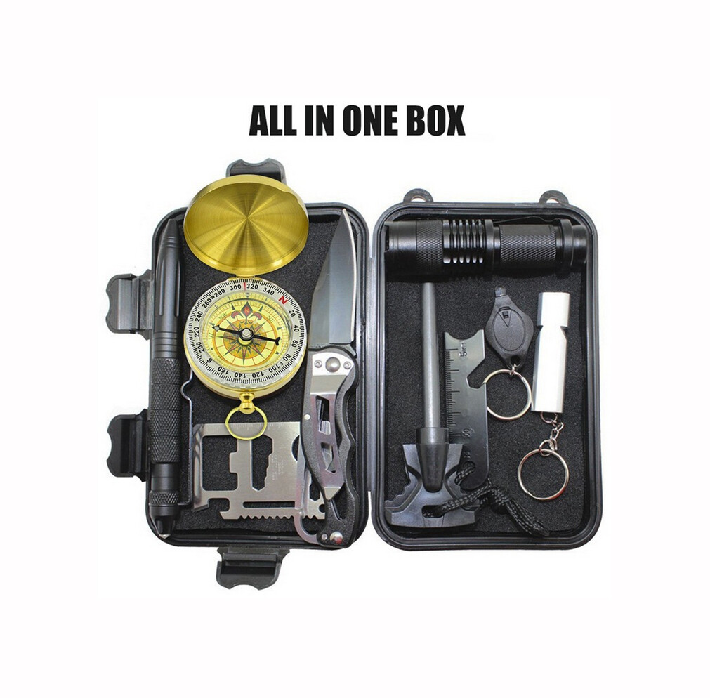 Emergency Survival Kits 11-in-1, Multi Survival Tools Outdoor Survival Gear