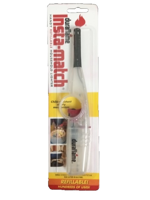 Vintage 2002 CLEAR Butane LiGHTER Fireplace Grill Candle DURAFLAME Insta-Match