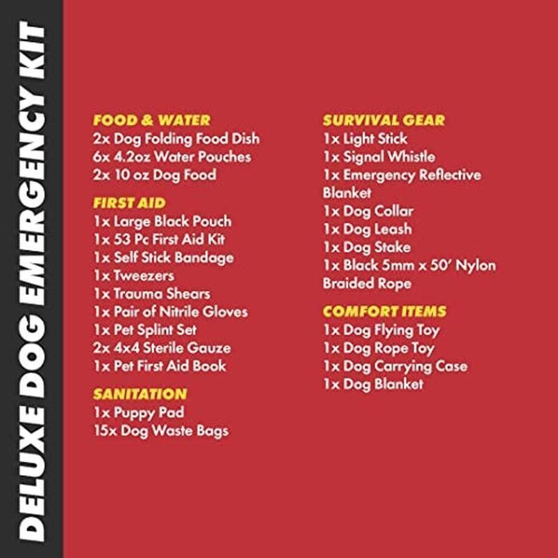 Small Dog Emergency Survival Kit First Aid Bug Out Travel Essentials 53 Pieces