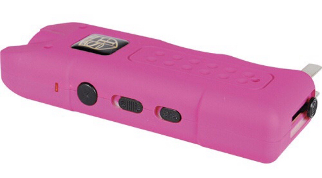 ALARM Flashlight Rechargeable Self Defense POLICE Safety PINK Stun Gun LED SIREN