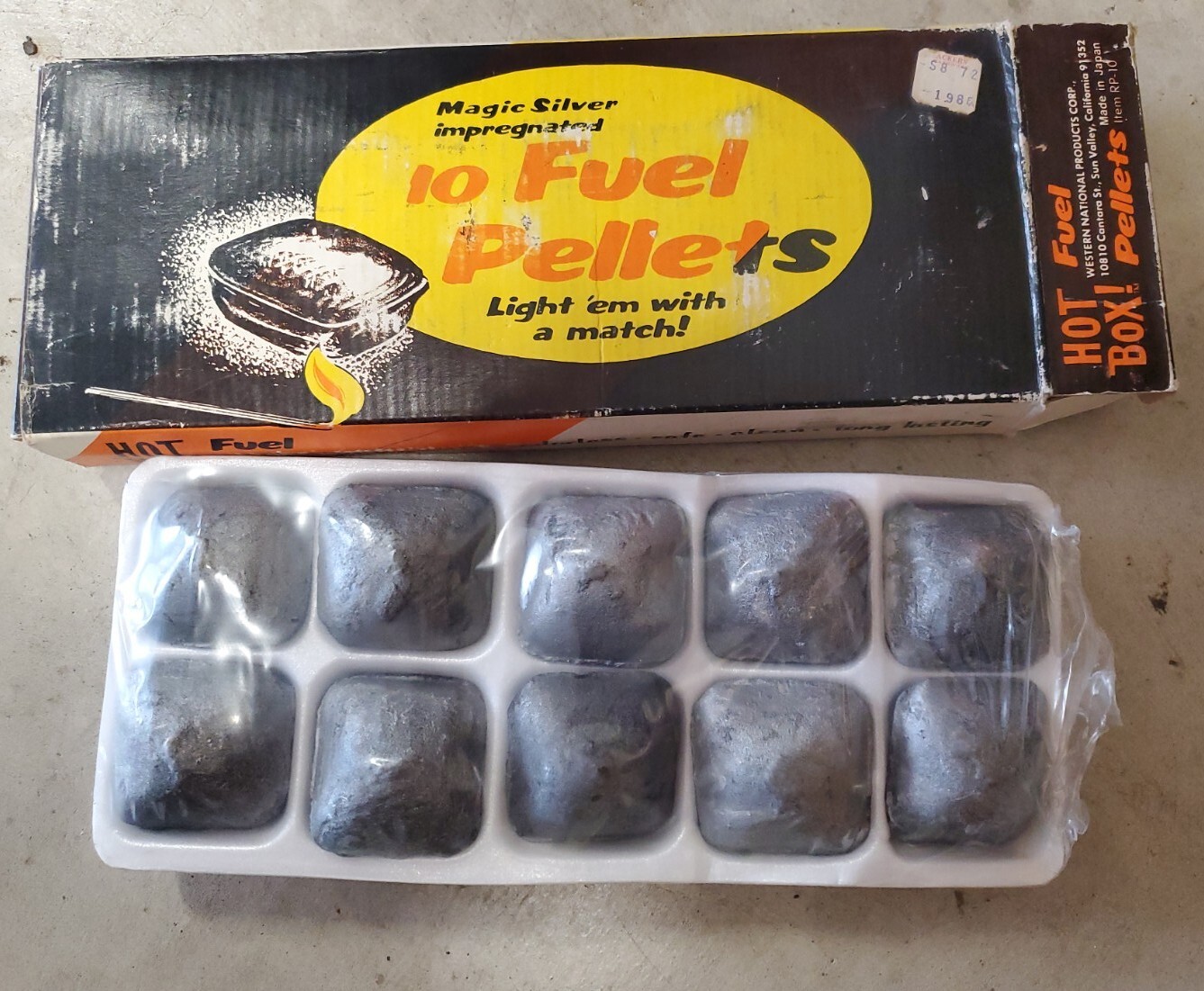 Vintage Portable Heater Hot Box! & 11 Pellets!