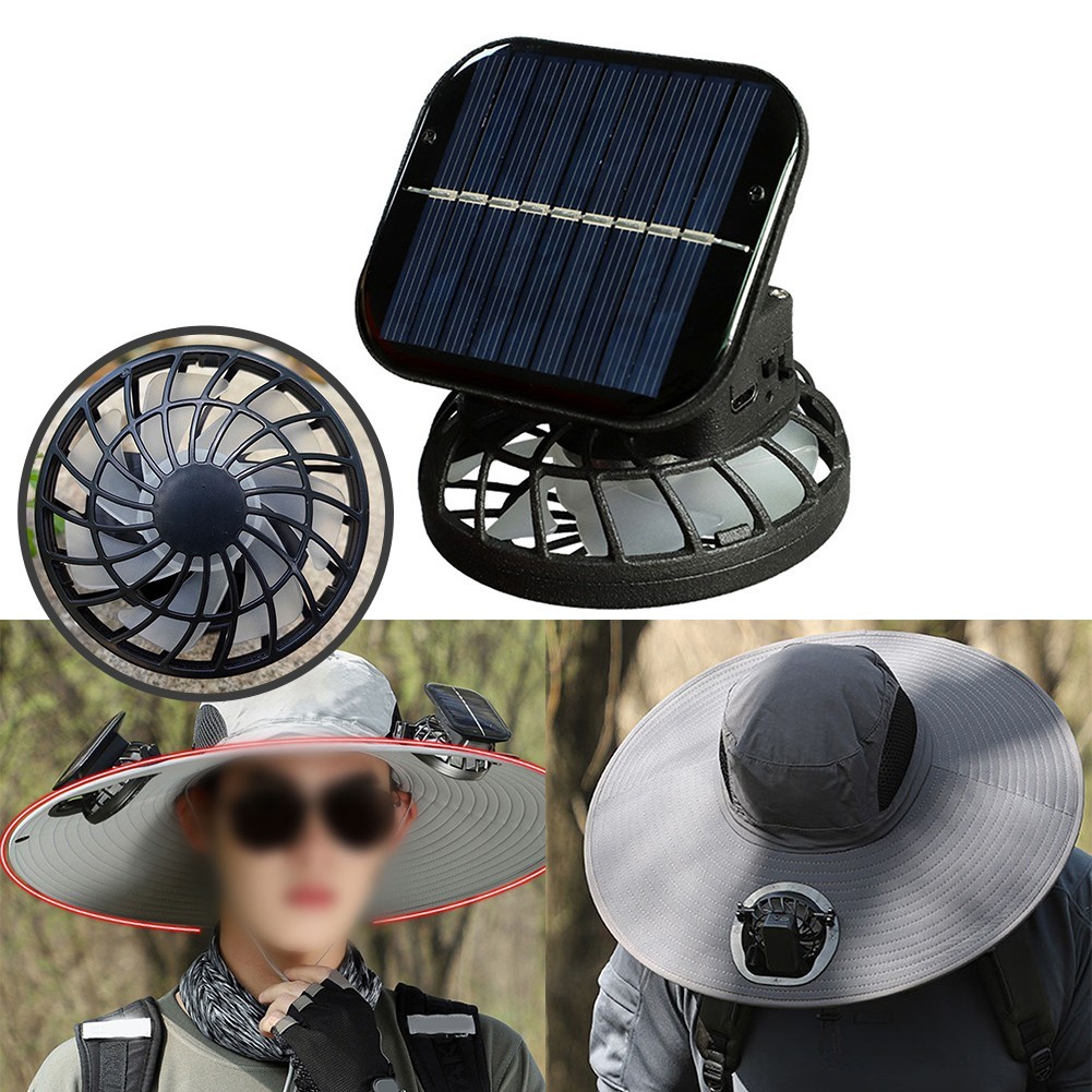 Portable Solar Charging Fan for Hats Ideal for Hot Weather and Outdoor Use