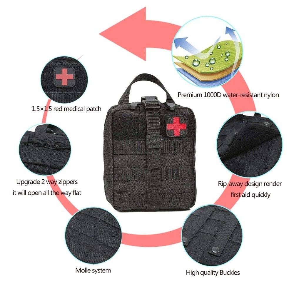 Tactical EDC Survival First-aid Kit Outdoor Climbing Camping Equipment Safe Bag
