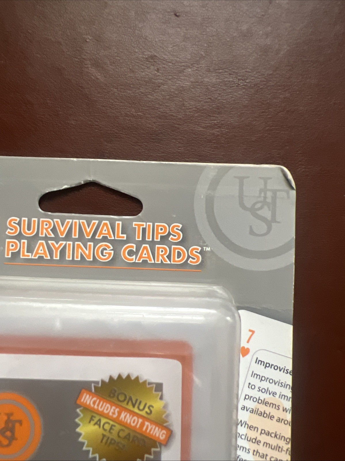Playing Cards Survival Tips Ultimate Survival Gear PLASTIC CASE Prepping Prepper