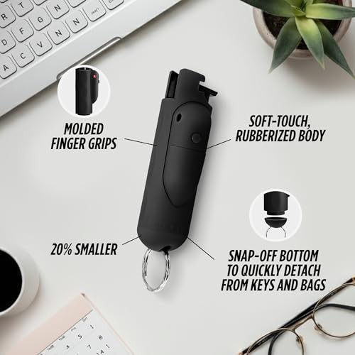 AccuFire 2 – Laser Sight Pepper Spray Self Defense – 20% Smaller Black 2 Pack