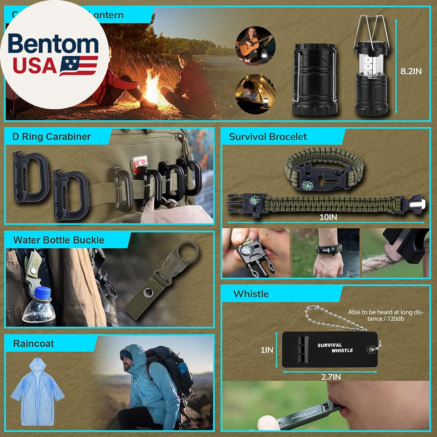Survival Kit, Gifts for Christmas Men, Women, 251Pcs Emergency Survival Gear and
