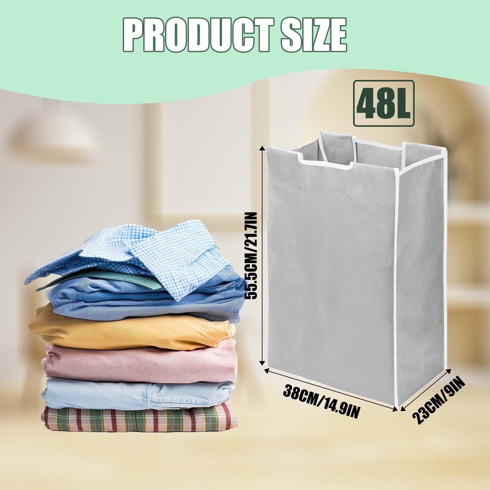 3 Pcs Laundry Sorter Replacement Bags 14.8 x 8.7 x 21.7 inches, Light Gray