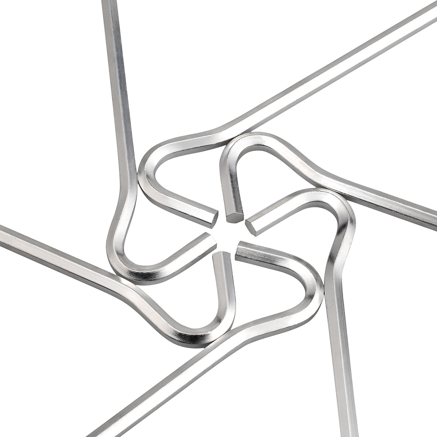 Tent Pegs – 12Pcs Aluminium Stakes with Hook – 7″ Hexagon Silver