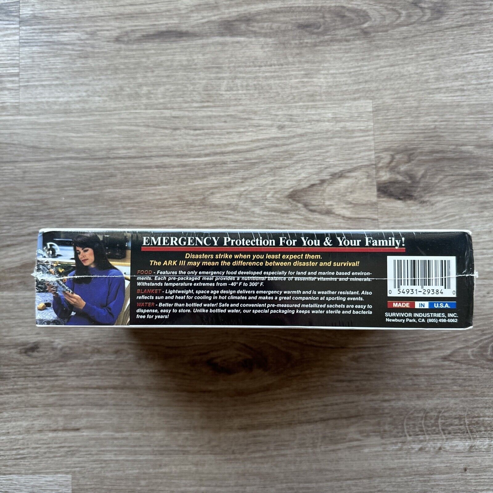 Emergency Preparedness The Ark III Food Water Survival Kit 1 Person 3 Day Sealed