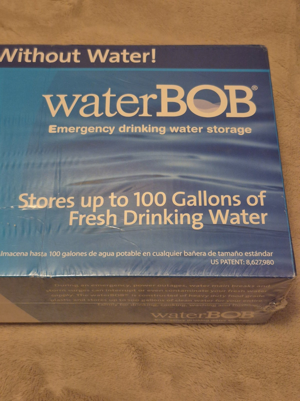 Water BOB Survival Emergency Drinking Fresh Water Storage 100-Gallons Kit New