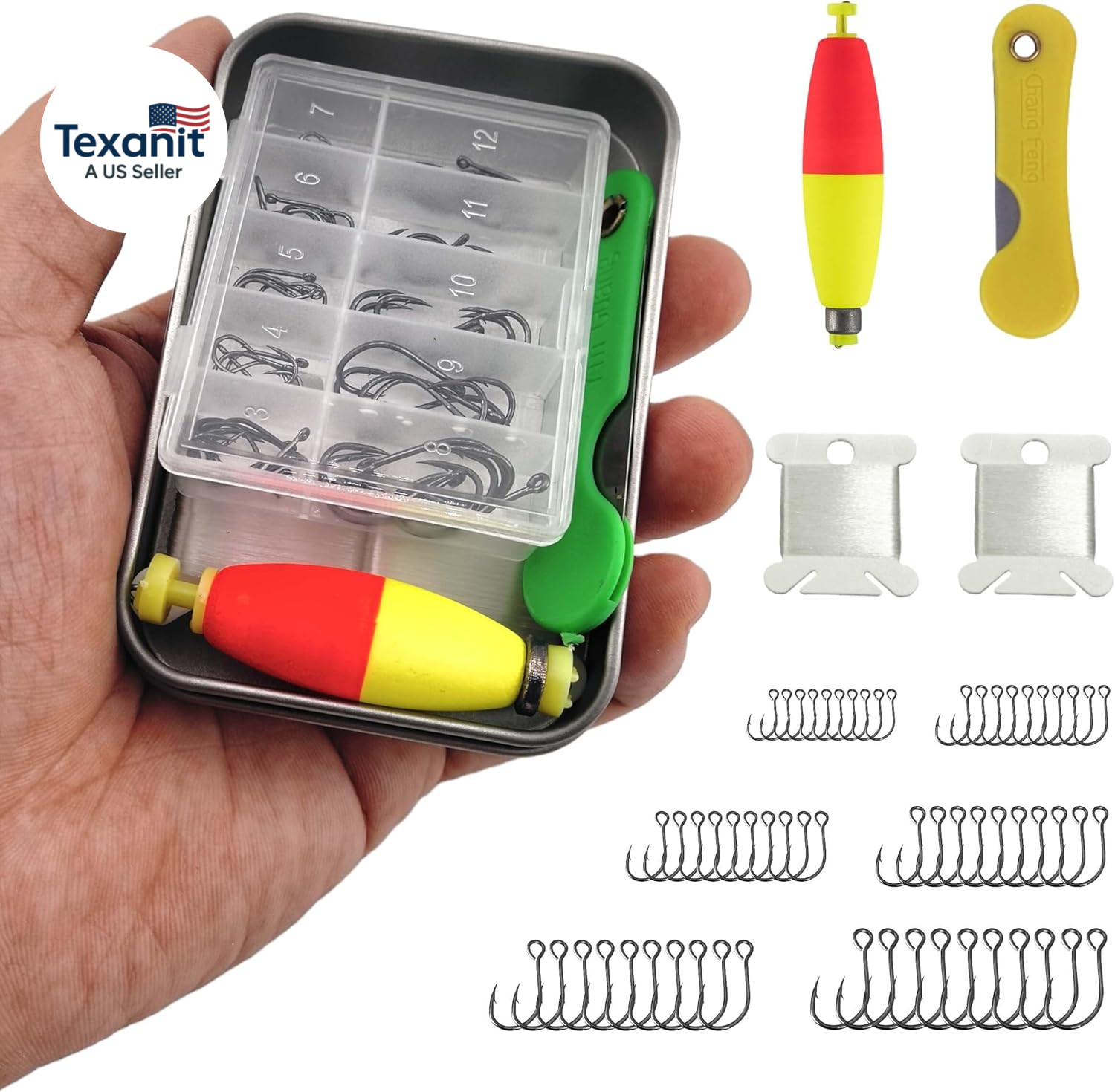 Mini Survival Fishing Kit–Compact Emergency Gear for Camping,Hiking,Bushcraft,Ba