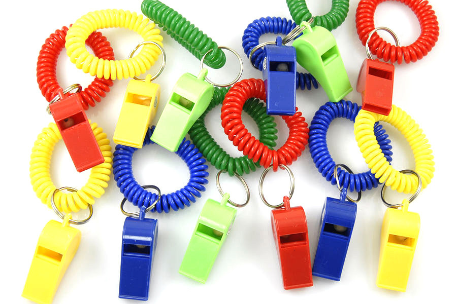 Emergency, Survival, Safety Plastic Whistle Camping Life 12 Piece Free Shipping