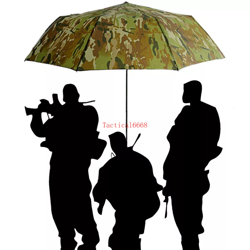 Fully Automatic Camouflage Folding Tactical Umbrella Outdoor Tactics Rain Gear