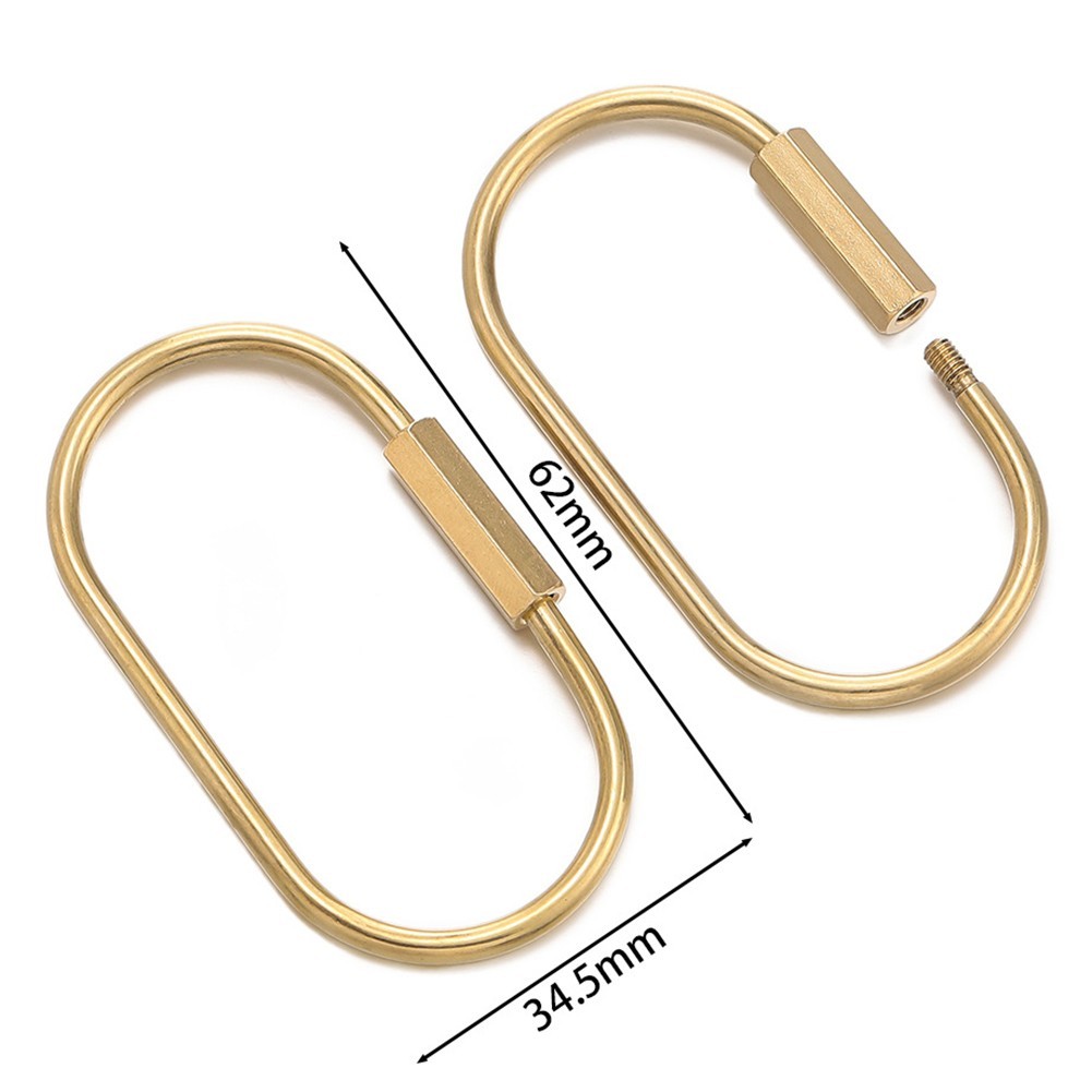 5pcs Brass Keychain Holder Clips for Car Keys and Handbags Outdoor Tool