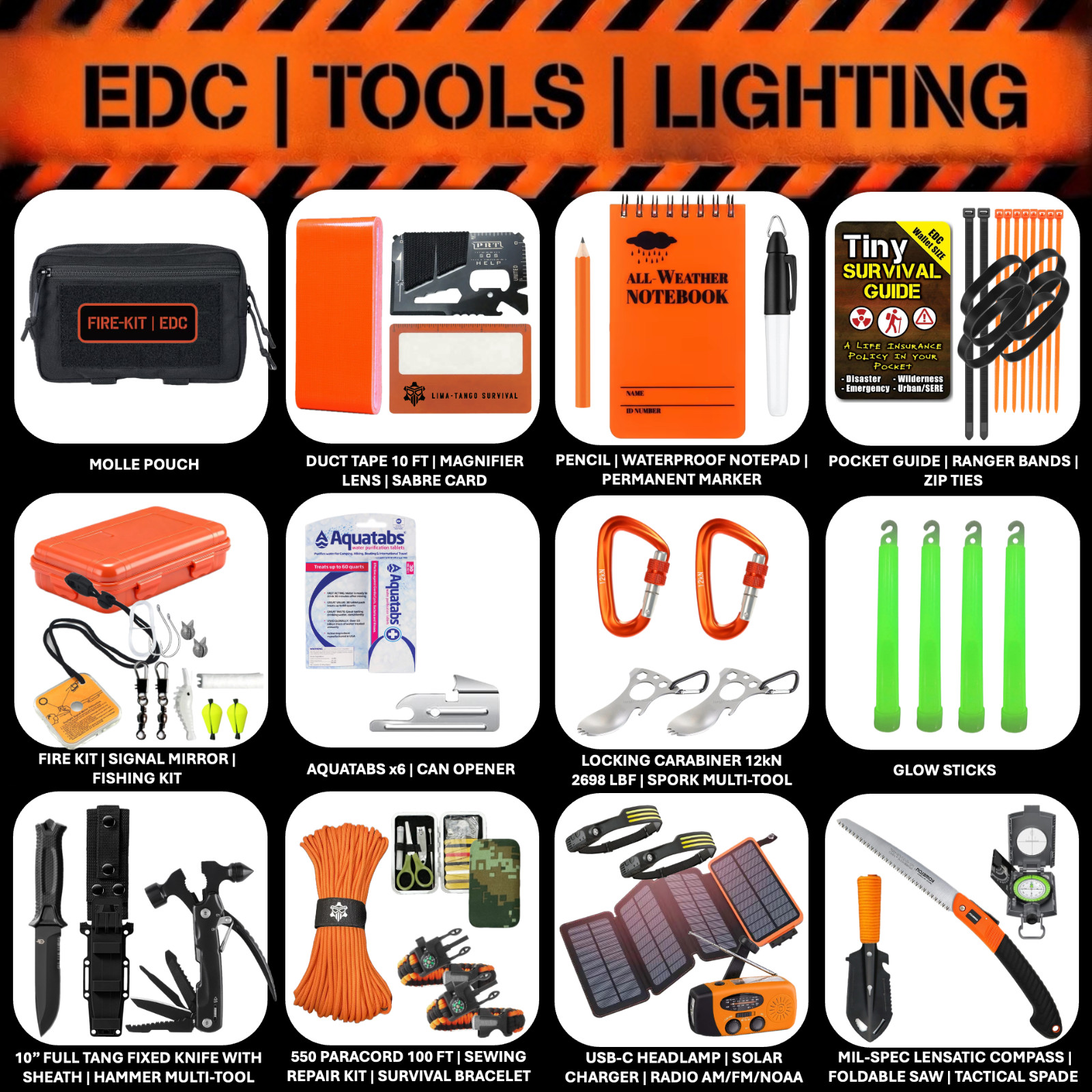 Emergency Survival Kit / Bug Out Bag / Tactical Backpack