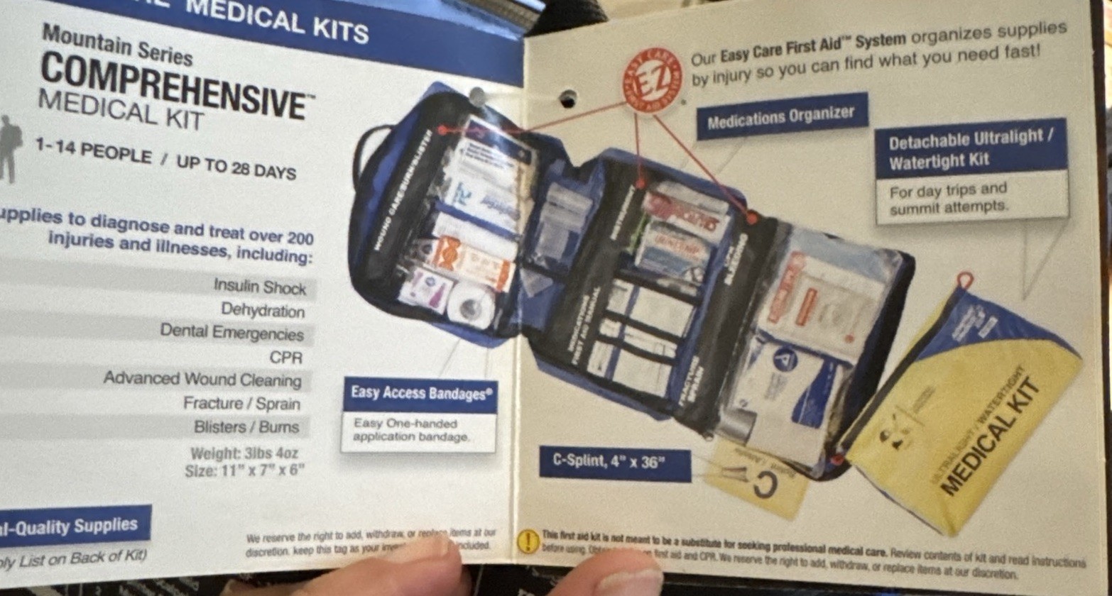 ADVENTURE MEDICAL KITS MOUNTAIN SERIES COMPREHENSIVE MEDICAL KIT, SEALED EXP???
