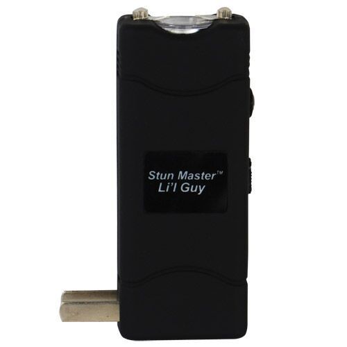 Stun Master POLICE Black MINI Stun Gun 4.4 Milliamp Rechargeable LED FLASHLIGHT