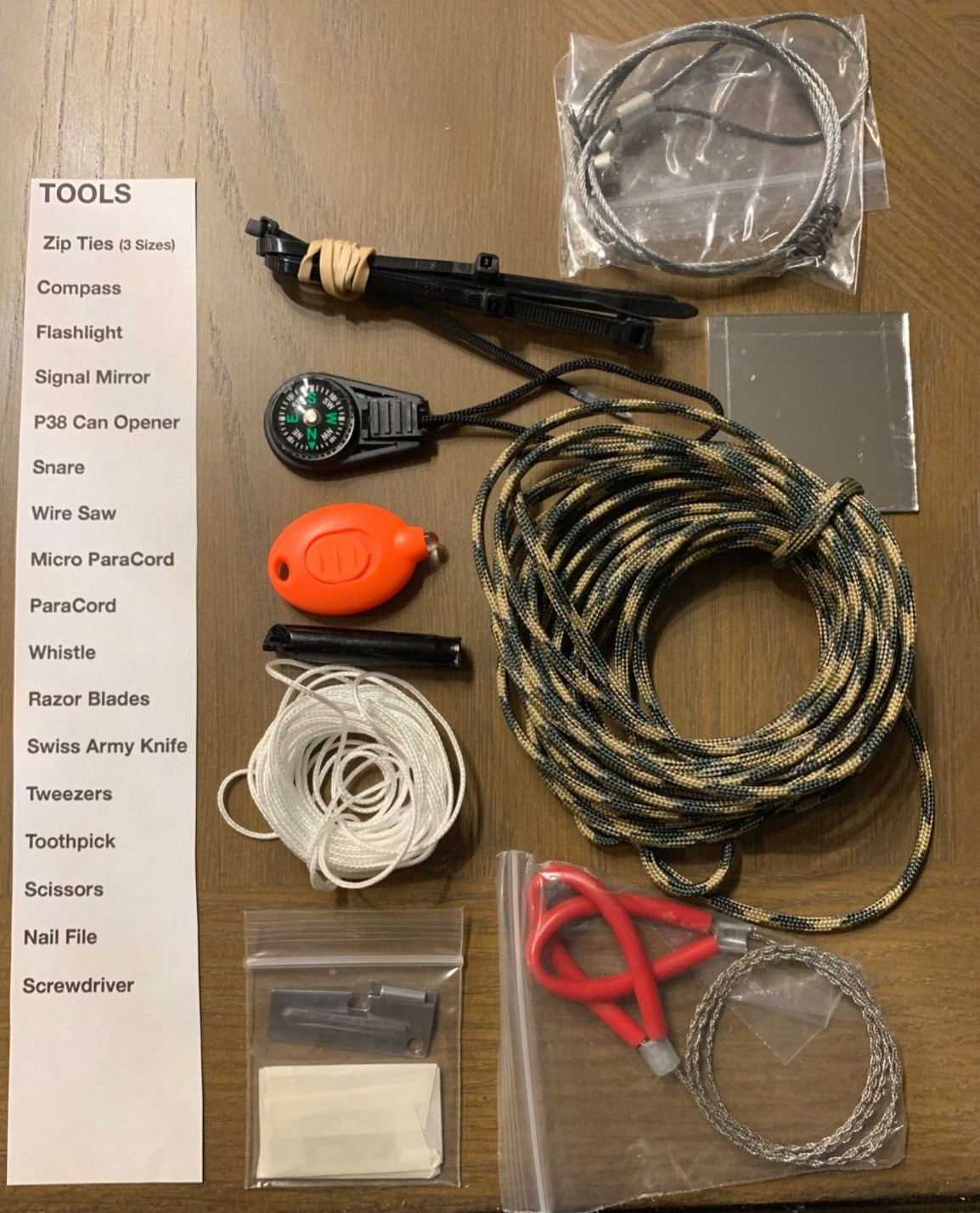 🆘 125+ SOS Survival (First Aid-Fishing-Tools-Snare-Saw-Swiss Army Knife-Fire)