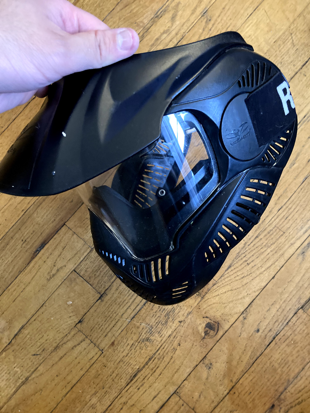 Valken Paintball Mask Full Face Goggles Black Adjustable Strap – Excellent Condi