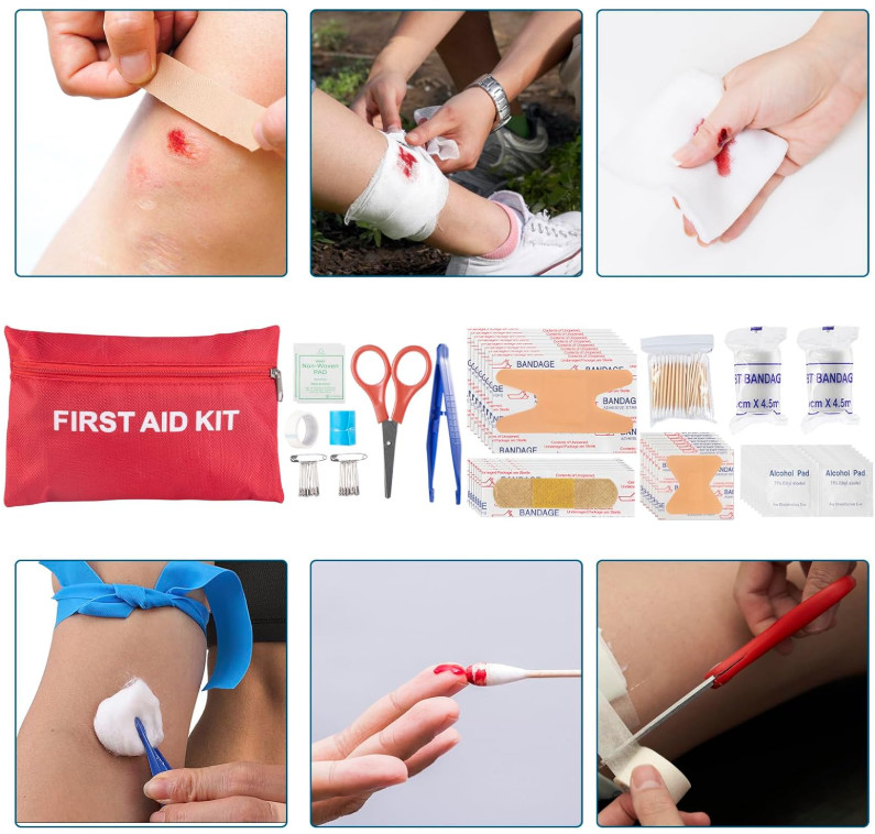 254-in-1 Survival & First Aid Kit with Tools for Camping/Hiking Emergencies