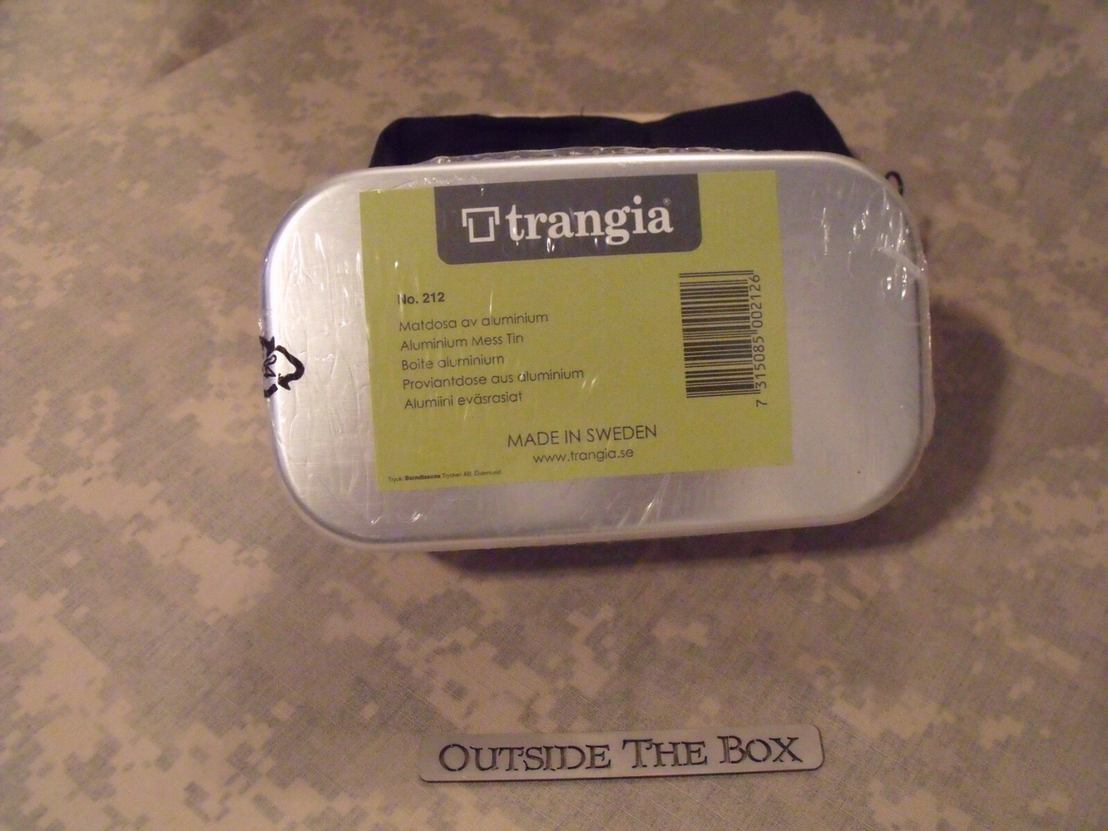 Emergency/Survival: Trangia #212 Aluminum Mess Kit Tin & Nylon Pouch, BLACK