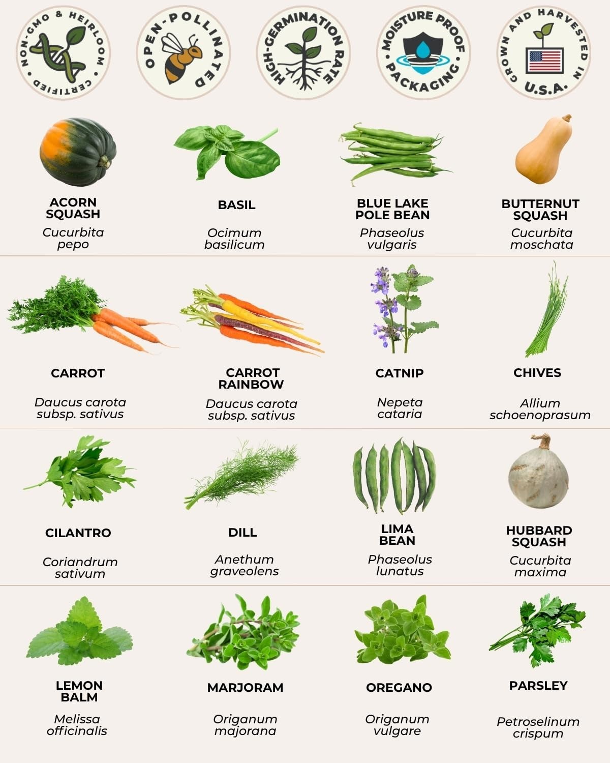 Ultimate Energy Seed Kit – 30 Calorie-Dense Veggies & Herbs – Non-GMO Heirloom S