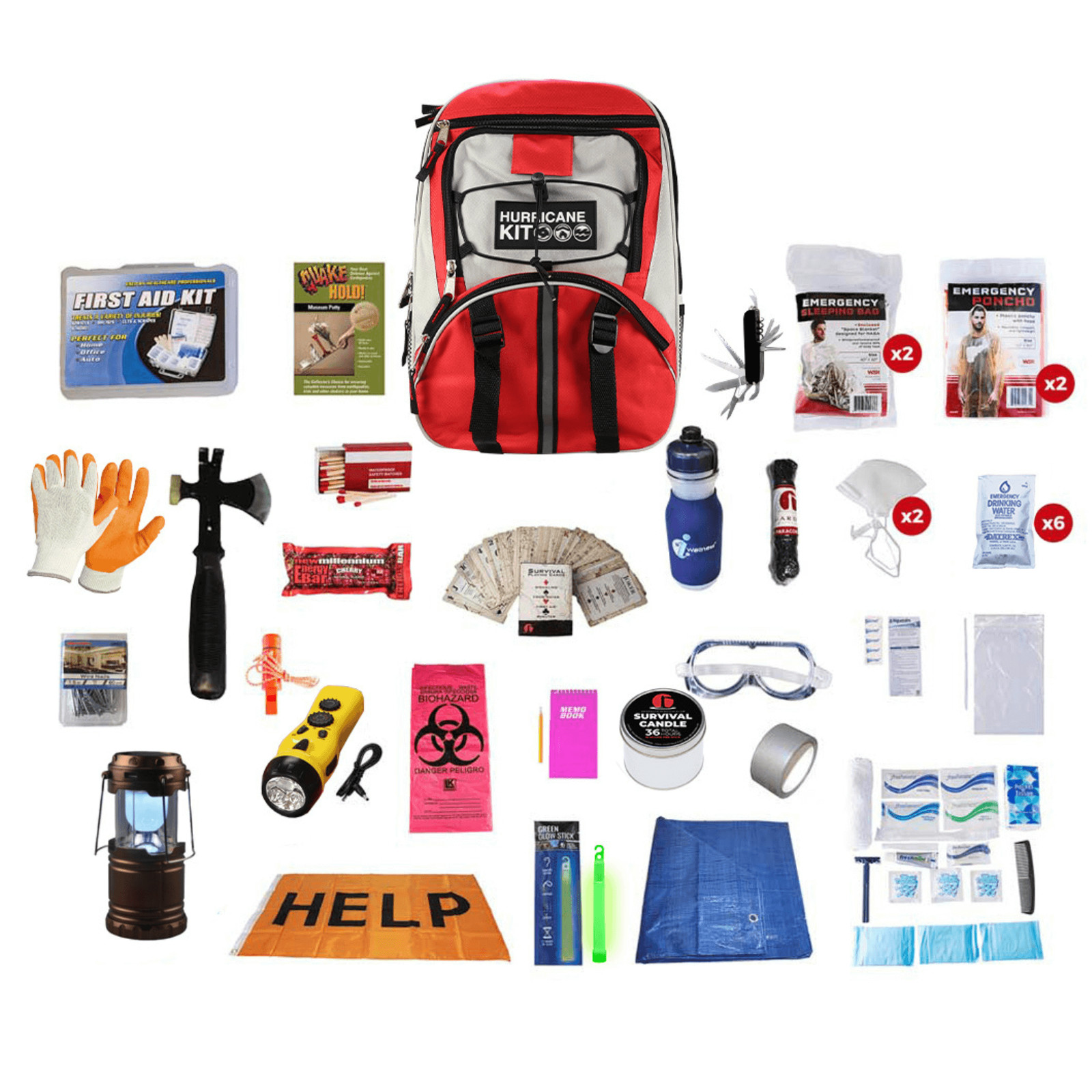WSK 72-Hour Hurricane Emergency Survival Kit with Backpack, Food and Water
