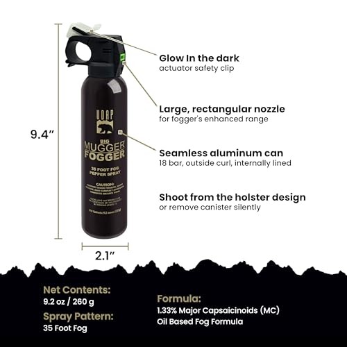 The BMF Pepper Spray with Holster, 35 Foot ft Pepper Spray, BMFG 9.2 oz 260g