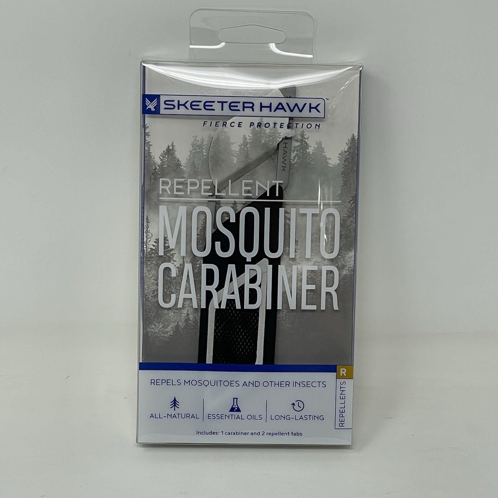 6x SKEETER HAWK WEARABLE MOSQUITO CARABINER CLIPS ALL NATURAL ESSENTIAL OILS 6pk