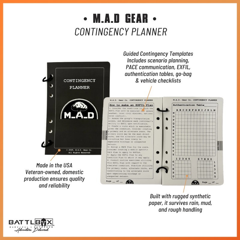 M.A.D Gear Contingency Planner Field Package Disaster Recovery Planning