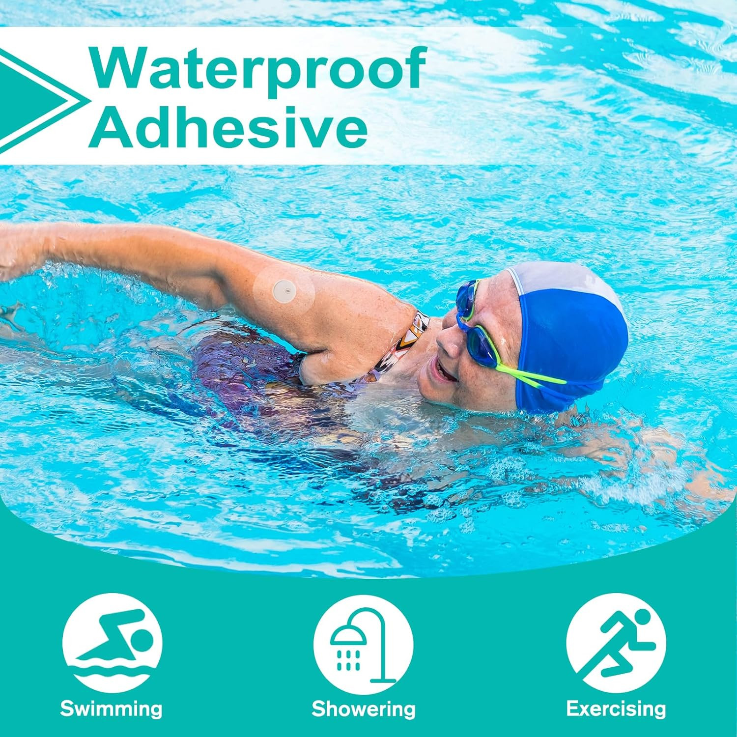 Libre 3 Sensor Covers Waterproof 100Pack Adhesive Patches for Libre 3