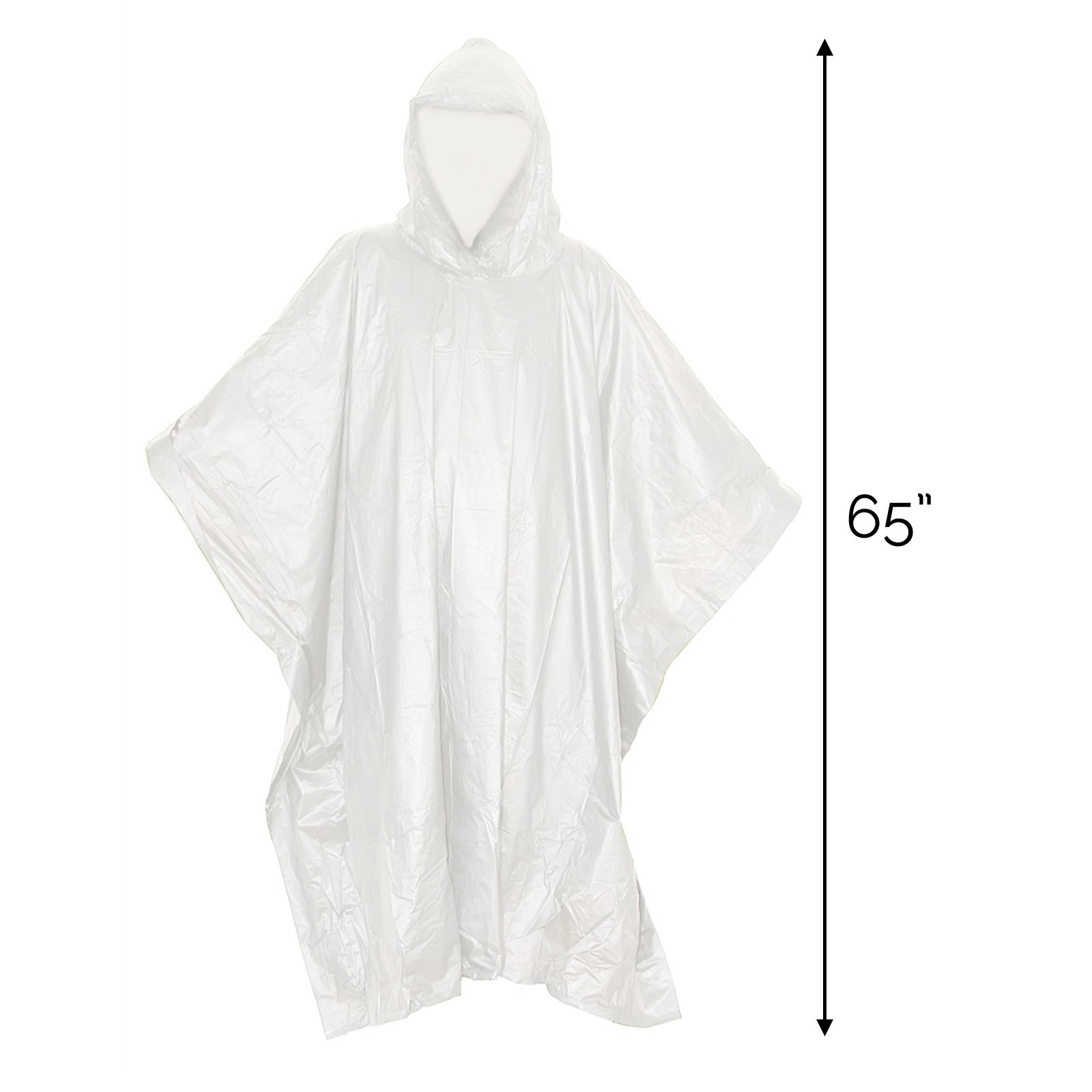 (4 Pack) ASR Outdoor Clear Emergency Waterproof Poncho Set (3 Colors)