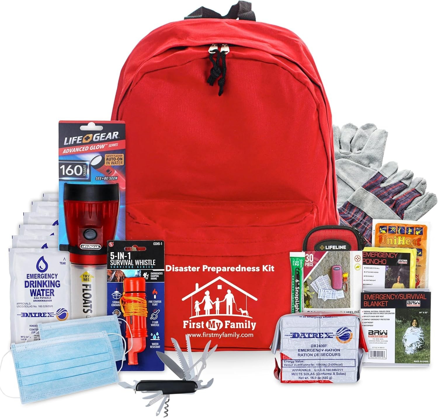 All-in-One Premium 1-Person Emergency Survival Kit 72-Hour Survival Gear