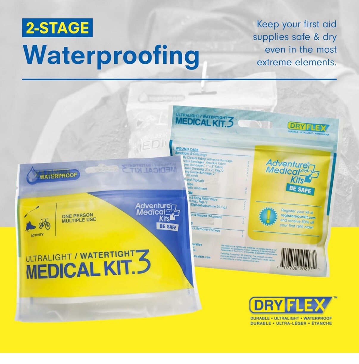 NEW Adventure Medical Kits ultralight/watertight medical kit .3 Waterproof ✨✨✨✨