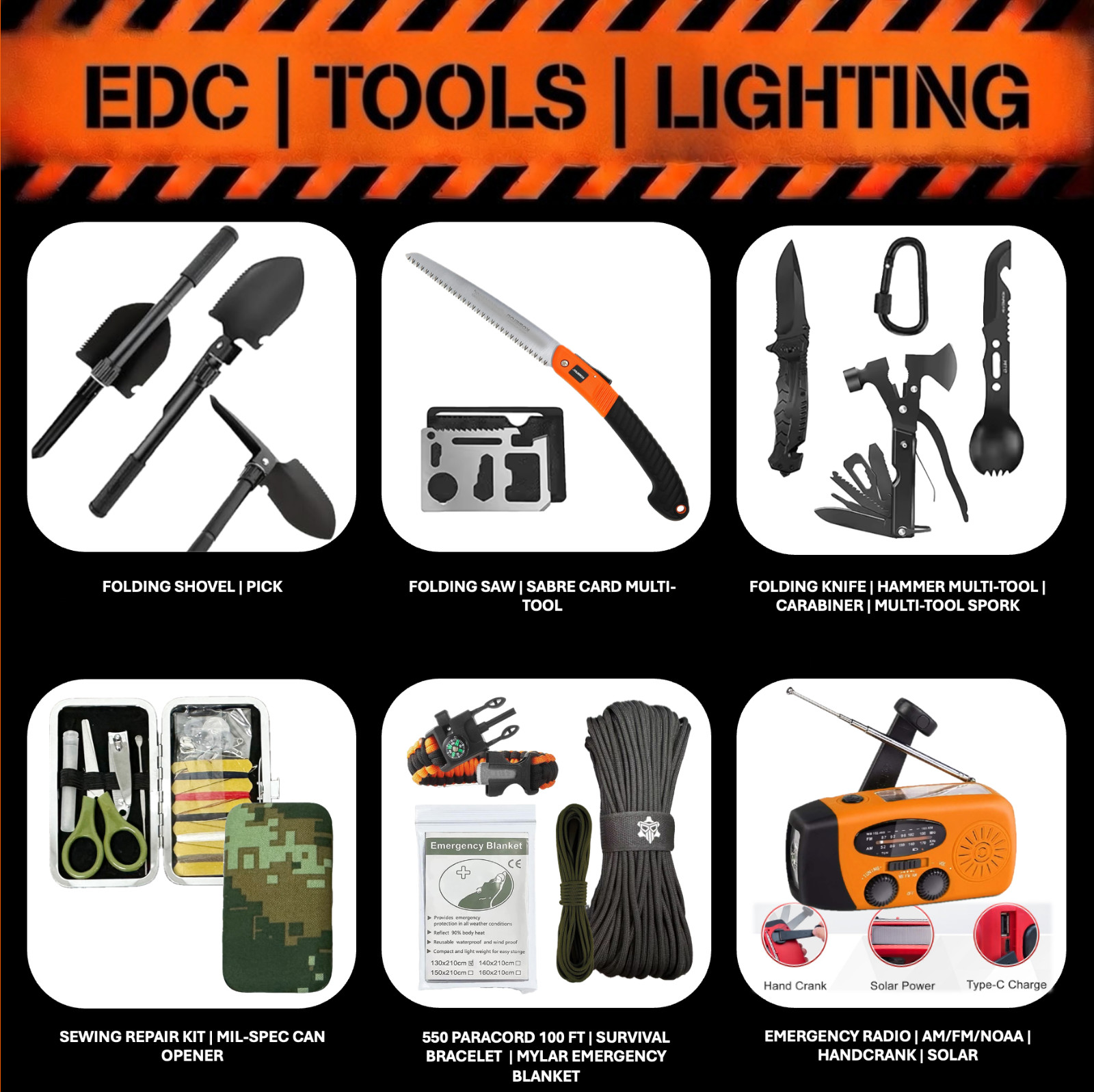Emergency / Survival Kit / Bug Out Bag / Tactical Backpack / First Aid Kit