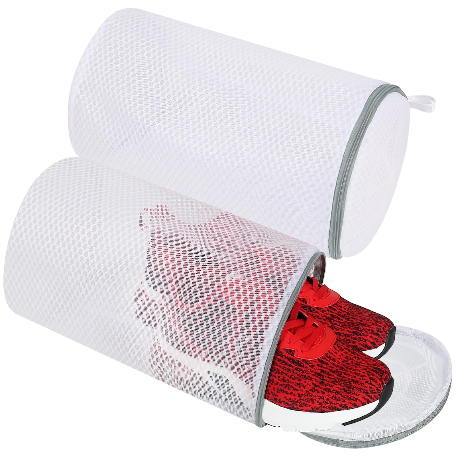 Vivifying Shoe Washing Machine Bag, 2 Pack 2 Bags (7.8″ x 14″), White