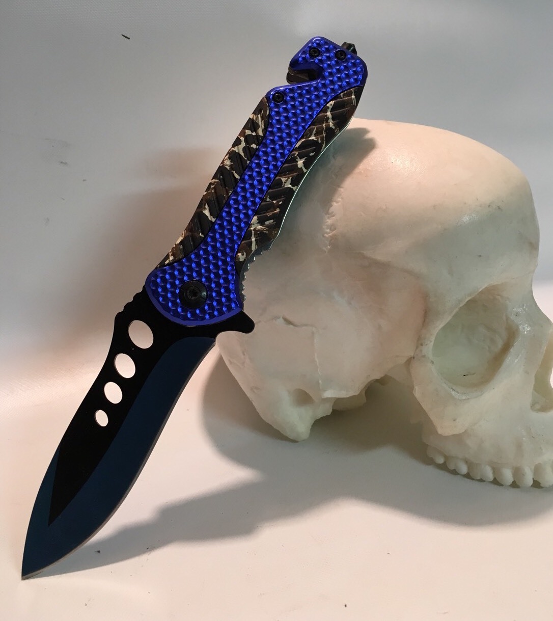 Blue Rescue Knife Glass Breaker Belt Cutter