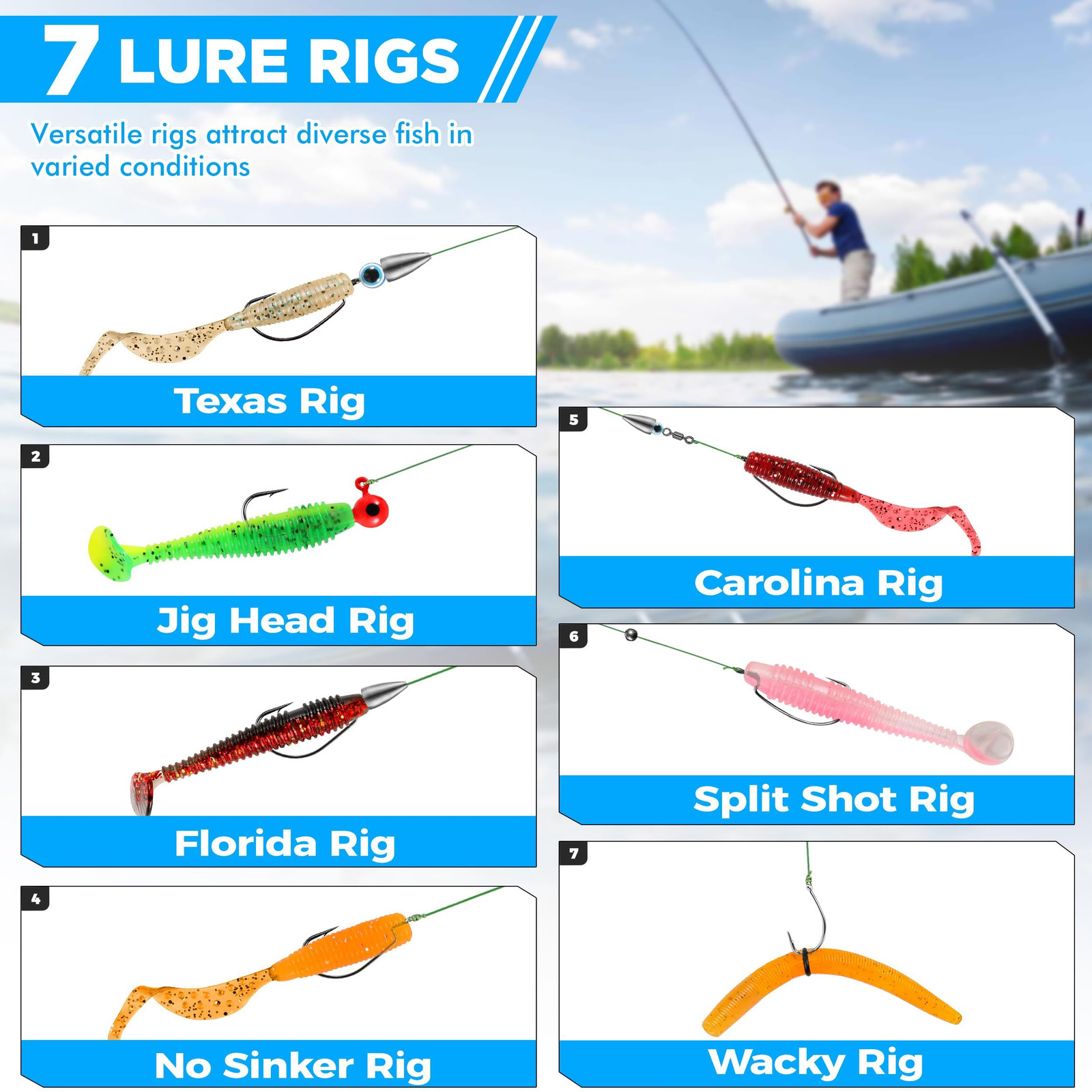 PLUSINNO Fishing Lures, 137Pcs Tackle Box with Included, 5″, ORANGE