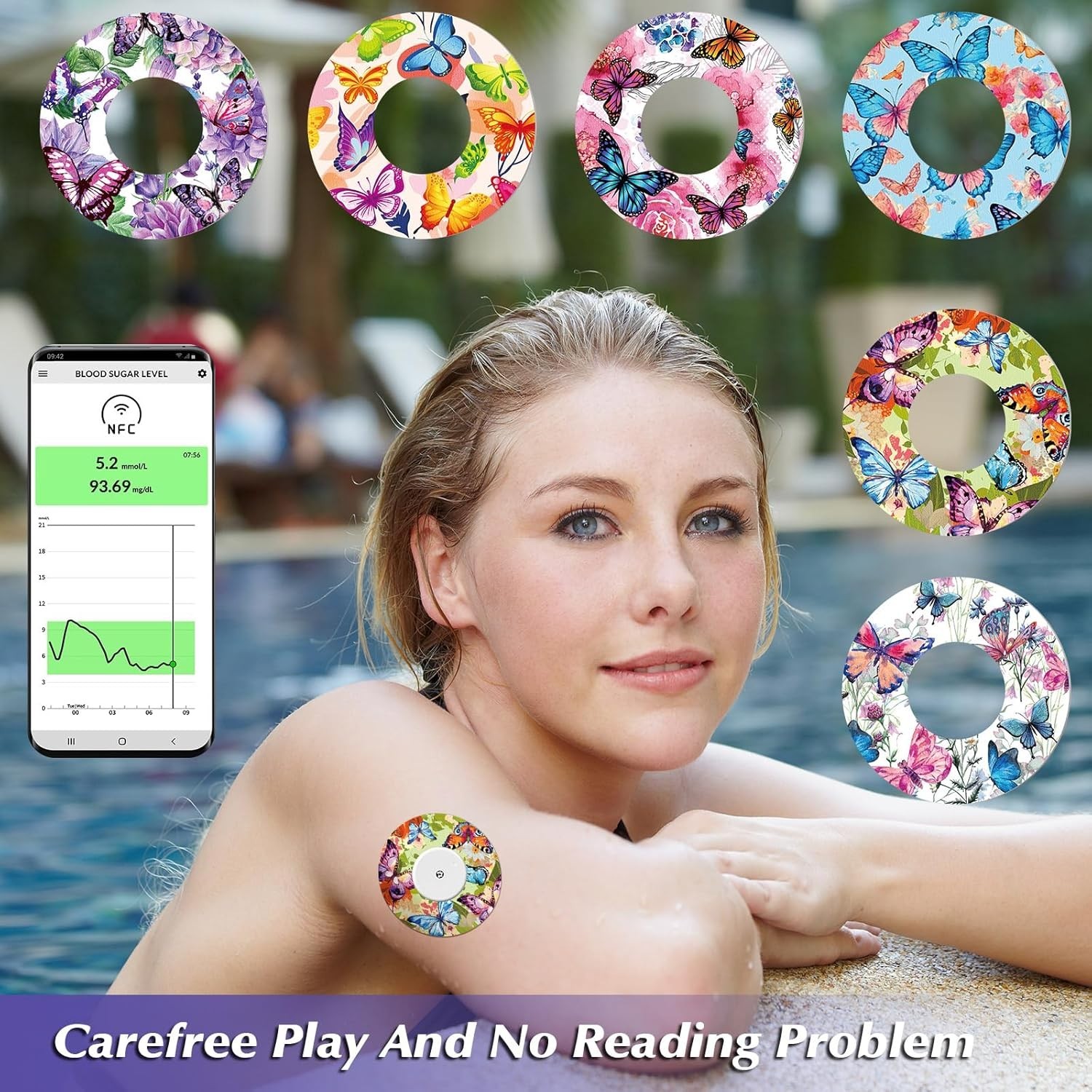 Fashionable 36 Pack Waterproof CGM Adhesive Patches for Active Lifestyles