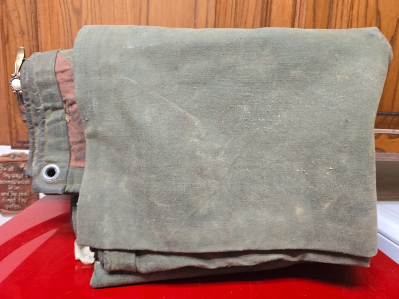 Sears Super TARP Army Green 10×12 Single Filled Duck
